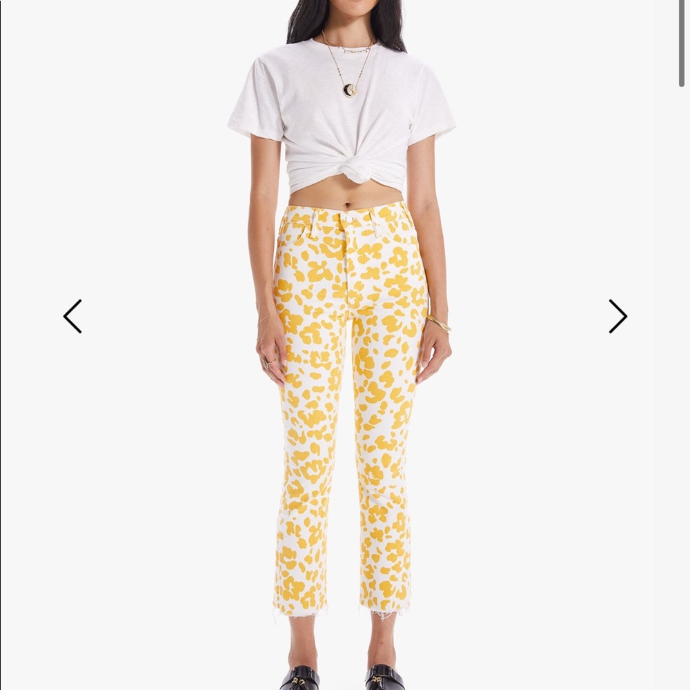 NWOT! MOTHER DENIM: THE HUSTLER ANKLE FRAY CHEETAH